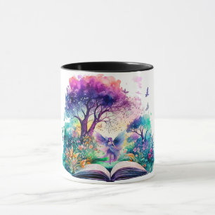 Caneca Fã de Livros de Fantasia Fada