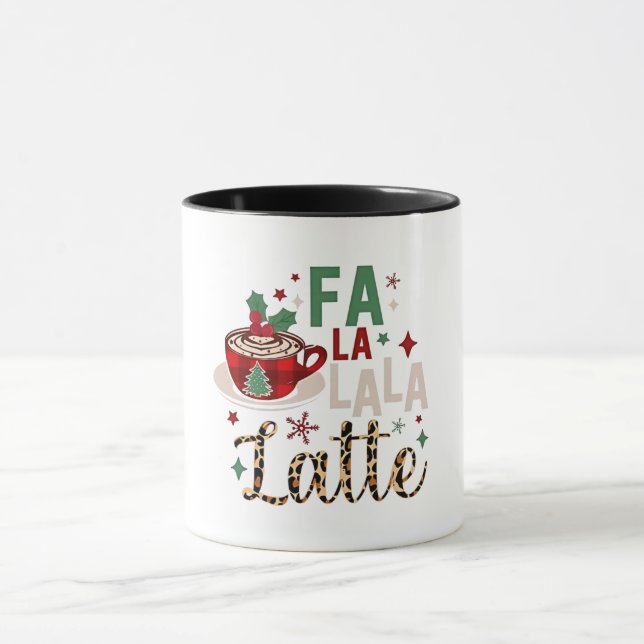 Caneca Fa Fa La La Latte Divertido Natal Santa Xmas  (Centro)