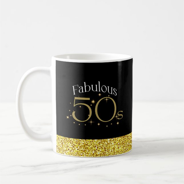 Caneca Fabulosa 50 de Escrita Moderna em Branco, Lente Do (Esquerda)