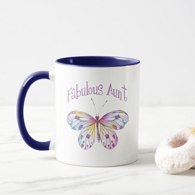 Caneca Fabulosa Tia Borboleta Dando Ideias (Com Donut)
