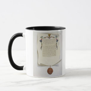 Caneca Fac-simile a edição da Magna Carta, primeiros