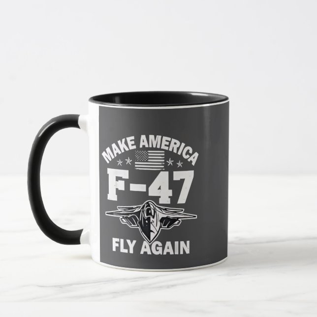 Caneca Faça a América F-47 voar novamente 4 de julho (Esquerda)