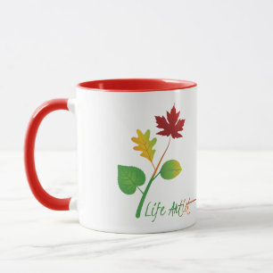 Caneca Faça a arte da vida: Slogan Inspiracional do Arti