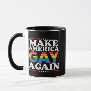 Caneca Faça da América Gay de novo o mês do orgulho LGBT