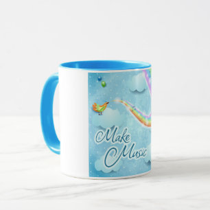 Caneca Faça música, arte digital