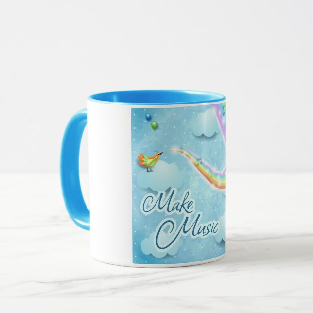 Caneca Faça música, arte digital (Frente Esquerda)