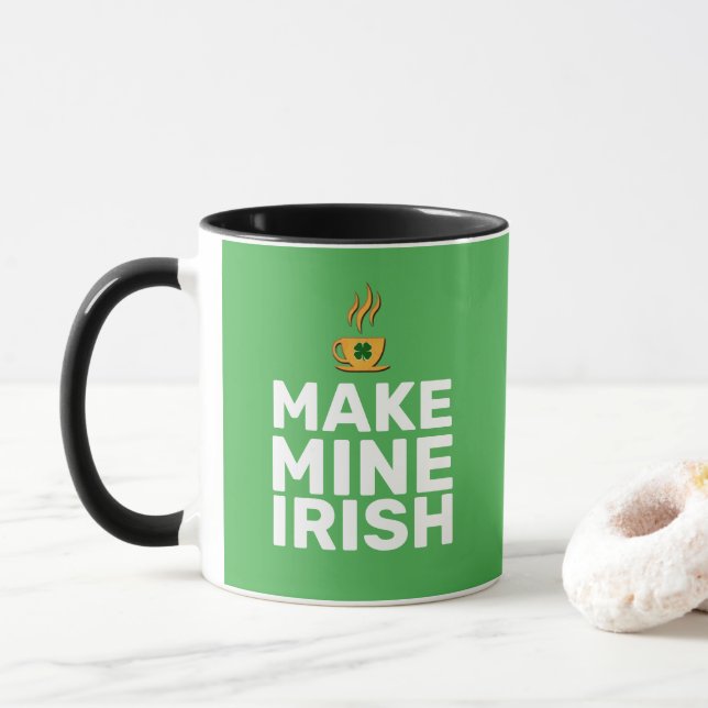 Caneca Faça o meu irlandês engraçado fixe (Com Donut)