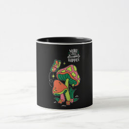 Caneca Faça os sonhos acontecerem | Cogumelos Coloridos B
