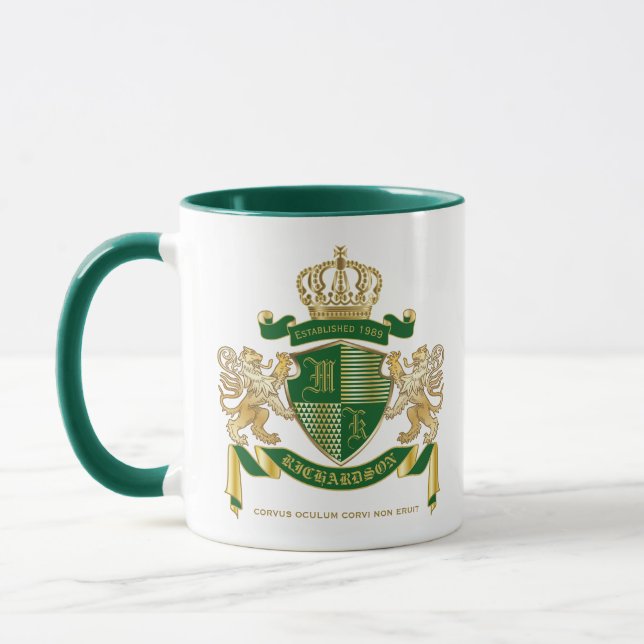 Caneca Faça seu próprio Casaco de armas emblema de leão D (Esquerda)