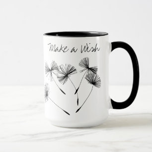 Caneca Faça um desejo em um Dandelion