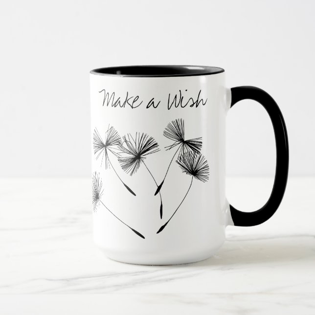Caneca Faça um desejo em um Dandelion (Direita)