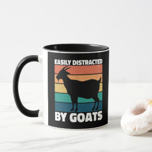 Caneca Facilmente Distraído Por Cabras Fofas Amante Da Ag