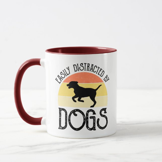 Caneca Facilmente Distraído Por Cães (Esquerda)