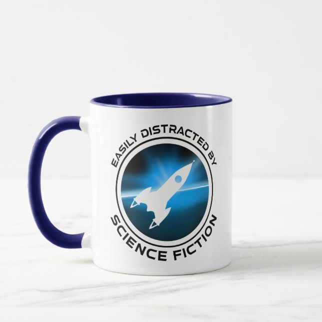 Caneca Facilmente Distraído Por Ficção Científica (Esquerda)