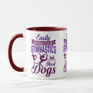 Caneca Facilmente Distraído Por Ginástica e Cães