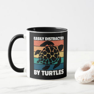 Caneca Facilmente Distraído Por Tartarugas Animal Marinho