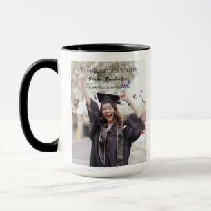 Caneca Faculdade de Segundo grau de Foto do Formando de P