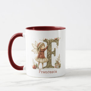Caneca Fada de Natal Fácil Personalizada, Fada Inicial