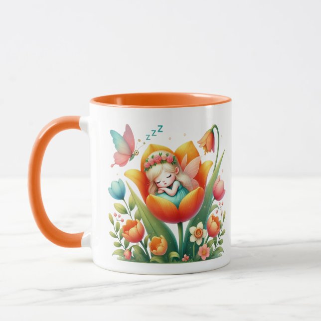 Caneca Fada de Primavera de Aquarela (Esquerda)