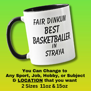Caneca Fair Dinkum BEST BASKETBALLER em Straya