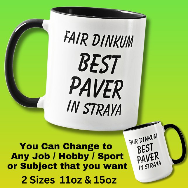 Caneca Fair Dinkum BEST PAVER em Straya (Criador carregado)