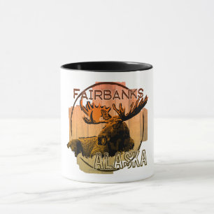 Caneca Fairbanks Alaska Mose de laranja