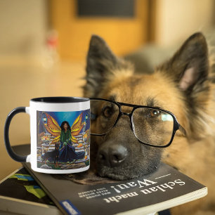 Caneca Fairy Guardian Doberman Dog