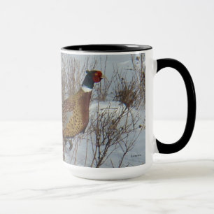 Caneca Faisão B23 Anel-necked na neve