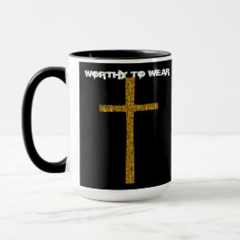 Caneca Faith Cross Dourado - Digno De Vestir