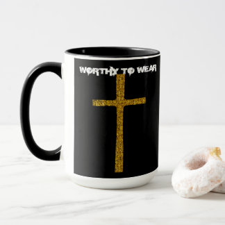 Caneca Faith Cross Dourado - Digno De Vestir