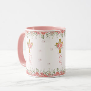 Caneca Faith Gift Floral Cross