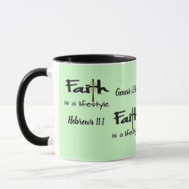 Caneca "Faith is a Lifestyle" - Hot Beverage Cup / Mug