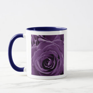 Caneca Faith Purple Roses 11oz Two-Tone Mug Blue