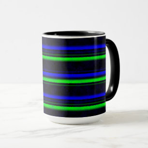 Caneca Faixa Verde Azul Preta