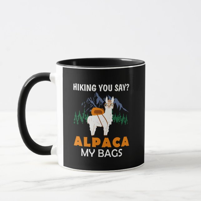 Caneca Falando Com Você Diz Alpaca As Minhas Bolsas Vinta (Esquerda)