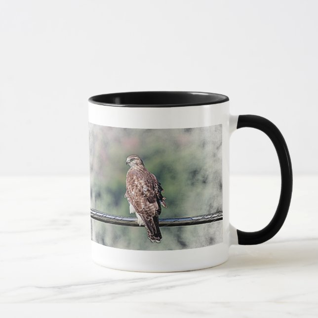 Caneca Falcão-de-cauda-vermelha imaturo (Direita)
