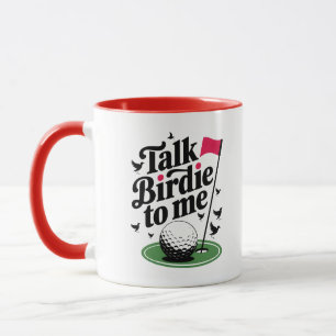 Caneca Fale com Birdie para mim Um jogo de golfe engraçad