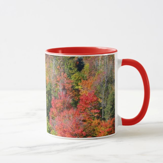 Caneca Fall Hillside Colorter Autumn Nature Fotografia (Direita)