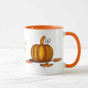 Caneca Fall Mug Personalizado Com Pumpkins