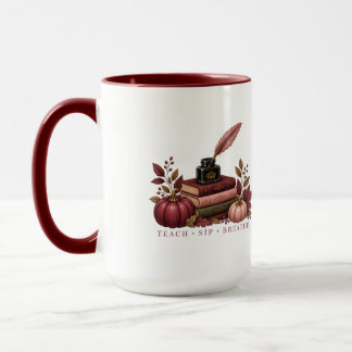 Caneca Fall Teacher Mug | Dark Academia Mindful Teacher G