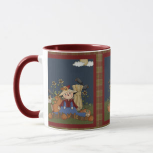 Caneca "Fall Welcome" Autumn Scarecrow Mug