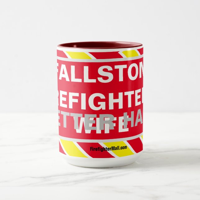 CANECA FALLSTON FIREFIGHTER É MELHOR MEIO-ESPOSA MUG (Centro)