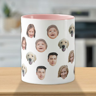 Caneca Família Cute Personalizada Face 5 Fotografias Mug