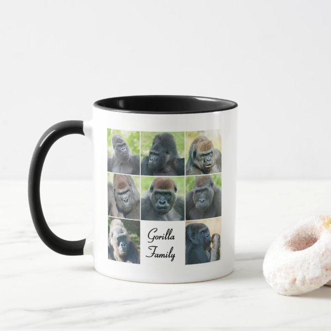 Caneca Família de Gorilas (Com Donut)