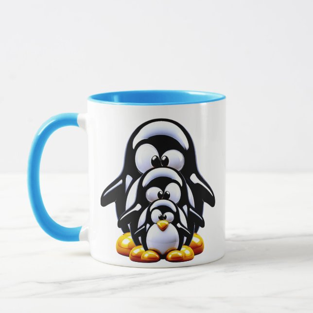 Caneca Família de pinguins (Esquerda)