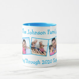 Caneca Família Divertida 5 Fotos Passando Pelo Azul 2020