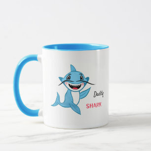 Caneca Família do Tubarão Feliz Papai