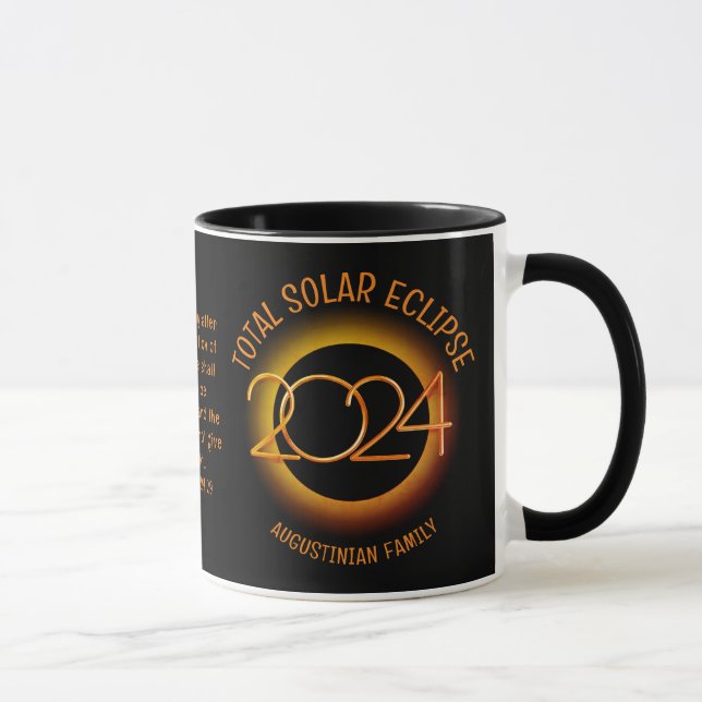 Caneca Família ECLIPSE SOLAR TOTAL 2024 Personalizada (Direita)