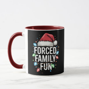 Caneca Família Forçada Diversão Sarcástica de Natal Engra