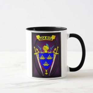 CANECA FAMÍLIA IRLANDESA SHIELD/CREST HERÁLDICO DA